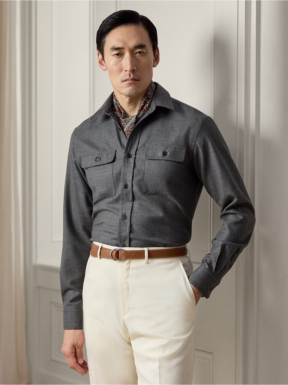 Ralph Lauren Purple Label Wool Flannel Shirt